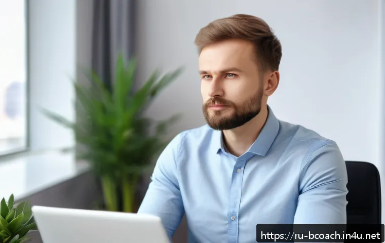 비즈니스 코칭과 지속 가능한 성장 - A confident Russian entrepreneur in a modern office setting, practicing mindfulness meditation to ma...
